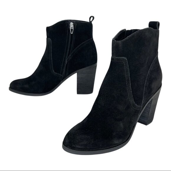 Dolce Vita Saint Black Suede Leather Womens Ankle Boots Size 10M - Picture 10 of 13